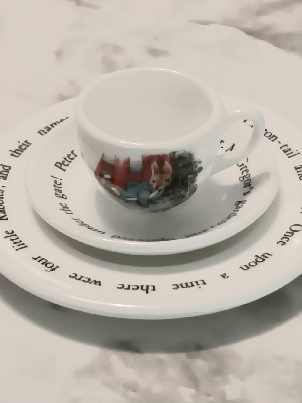 Vintage 1993 Wedgwood Peter Rabbit Children's Tea Set – Cup, Saucer & Plate Rare